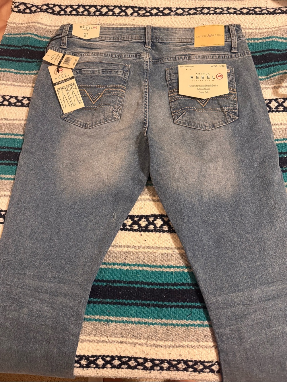 Artful Rebel Light Blue Skinny Men’s Jeans - Stretch Denim